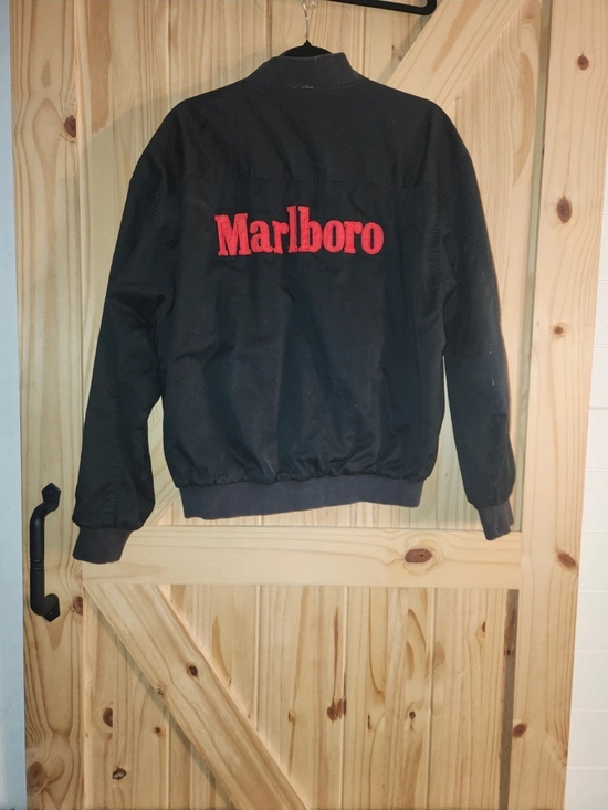 Marlboro Other - Marlboro Black Logo Jacket with Red Embroidery